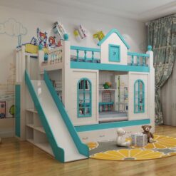 Giường ngôi nhà có cầu trượt 01
